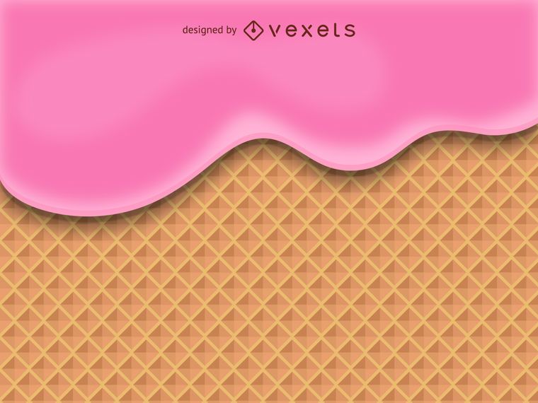 Ilustración de cono de waffle de helado Ilustración de cono de waffle de helado