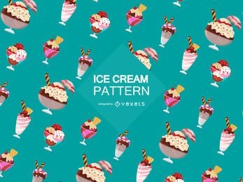 Ice cream sundae pattern