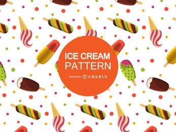 Cool ice cream pattern