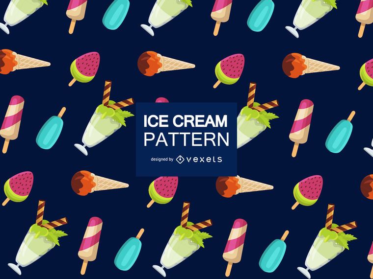 Sweet ice cream pattern Sweet ice cream pattern