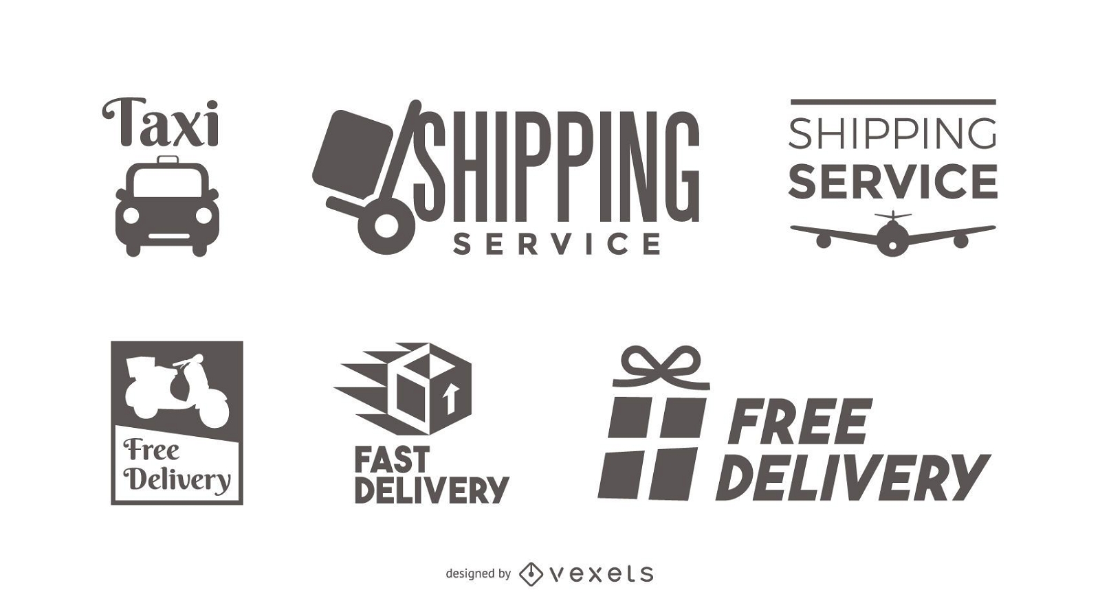 Delivery logo template set
