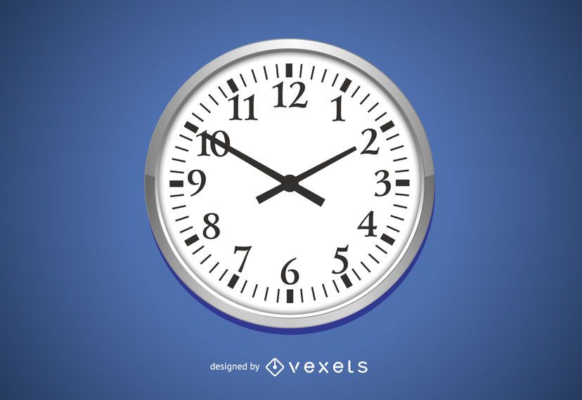 Vector de reloj de pared Vector de reloj de pared