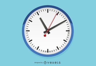 Flat wall clock illustration Flat wall clock illustration