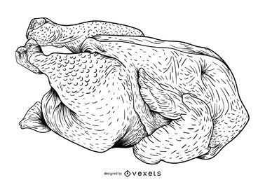 Ilustração de frango cru Ilustração de frango cru
