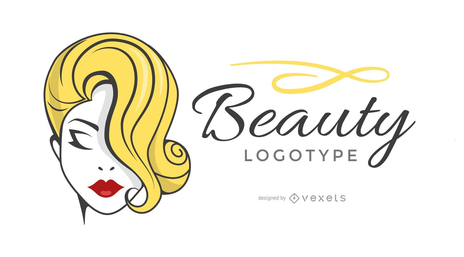 Modelo de logotipo de beleza feminina