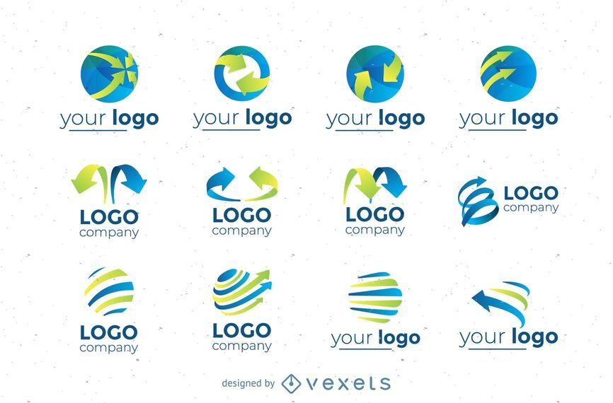 Circular logos set collection Circular logos set collection
