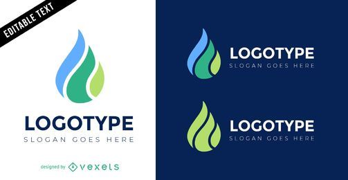 Diseño de plantilla de logotipo gota de agua Diseño de plantilla de logotipo gota de agua