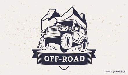 Modelo de logotipo de ilustração off-road