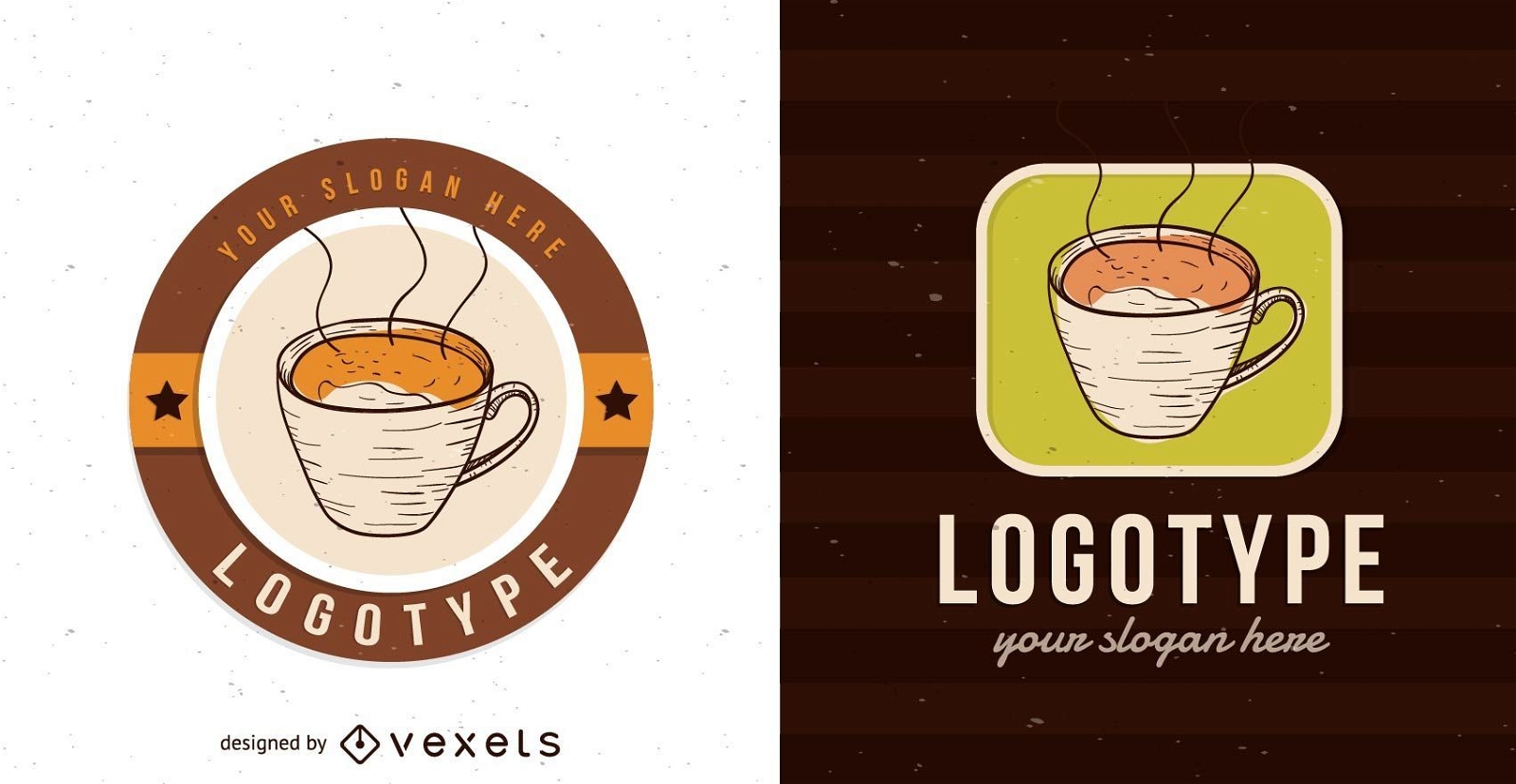 Design de modelo de logotipo de cafeteria