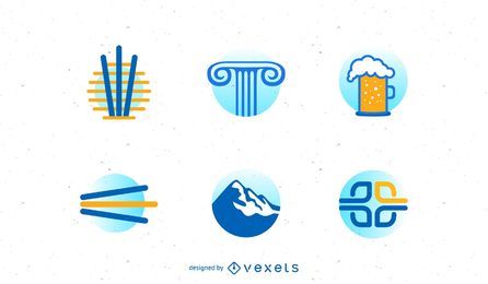 Various business logo set 
