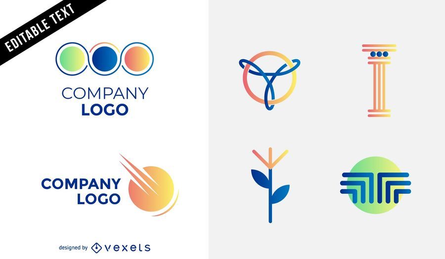 Abstract various logos with shapes Abstract various logos with shapes