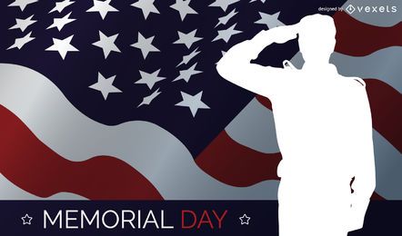 Memorial day salute design