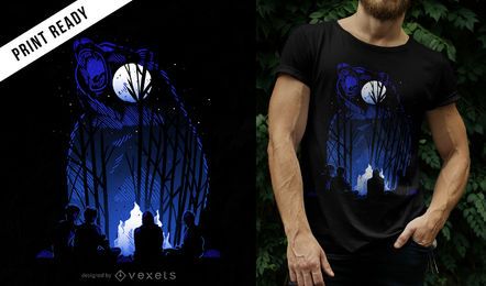 Forest bear t shirt design Forest bear t-shirt design