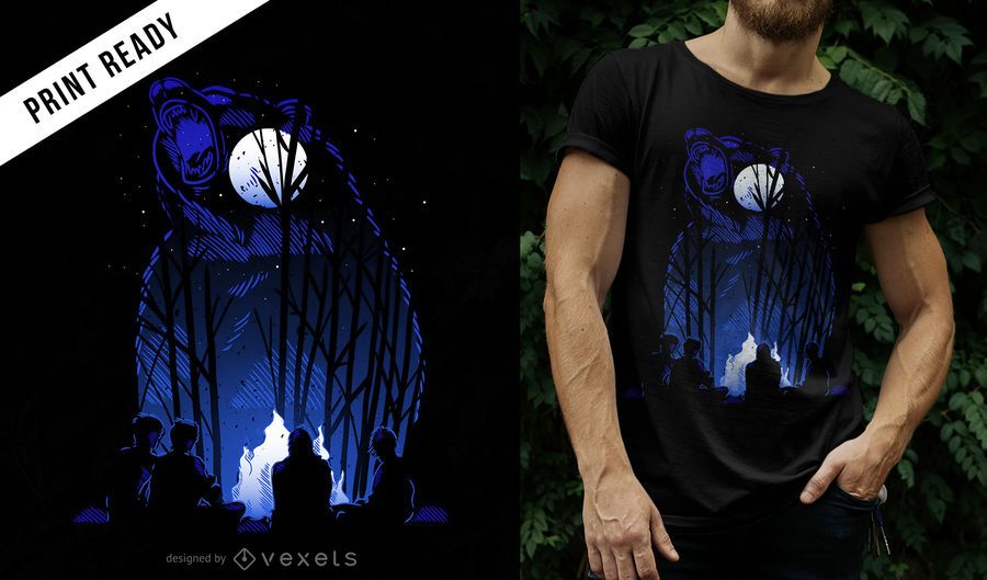 Forest bear t-shirt design Forest bear t-shirt design