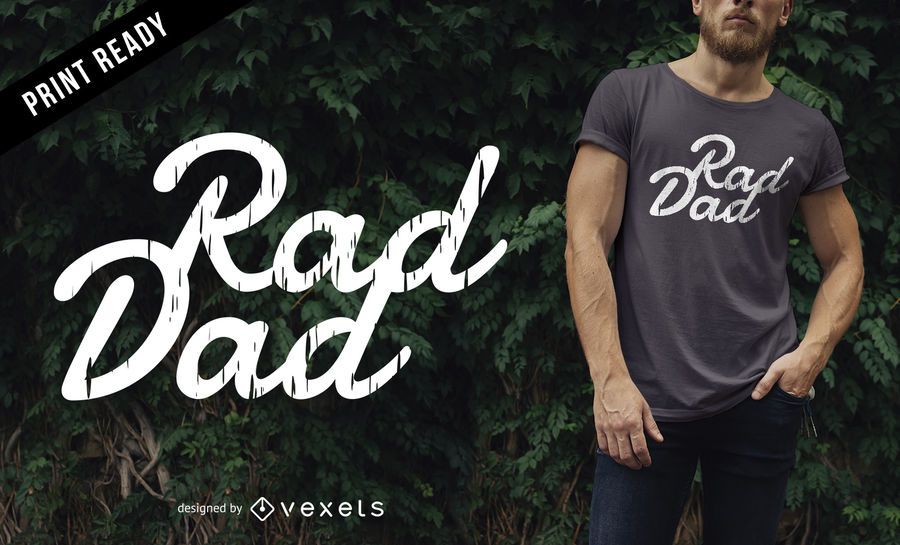 Download Rad Dad T-shirt Design - Vector Download