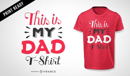 Design da camiseta do meu pai