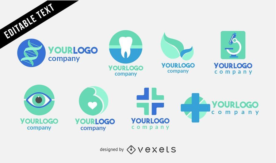 Medical logo template set Medical logo template set