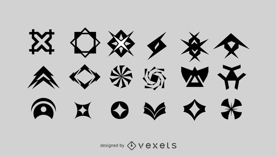 Isolated logo elements pack Isolated logo elements pack