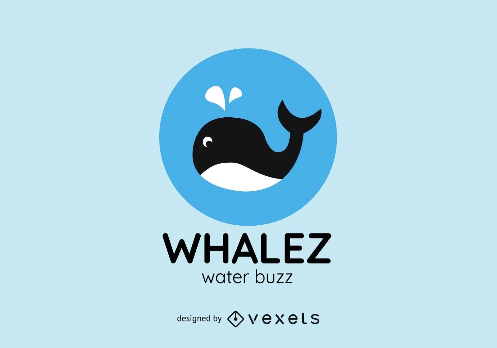 Modelo de logotipo da baleia