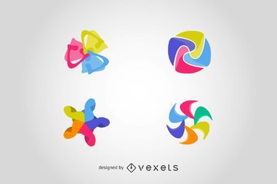 Definir os elementos do logotipo em formas abstratas