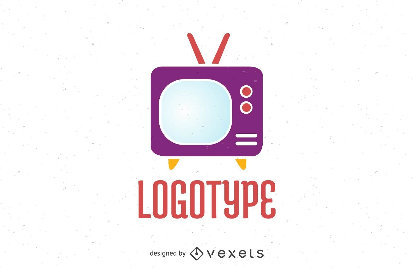 Logotipo de pantalla de televisión vintage