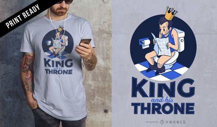 Diseño de camiseta de rey trono Diseño de camiseta de rey trono