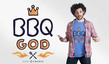 Projeto do t-shirt do deus do BBQ Projeto do t-shirt do deus do BBQ