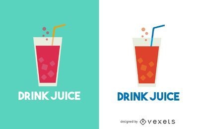 Drink juice logo template