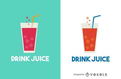 Trinken Sie Saft Logo Vorlage