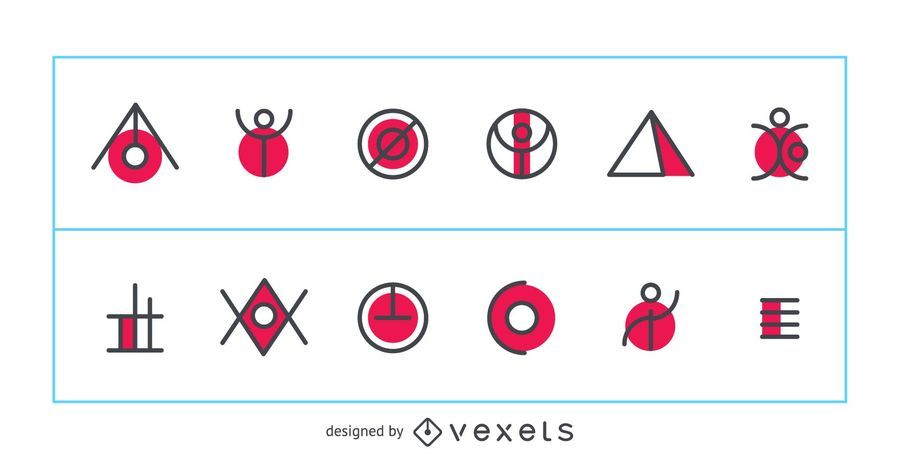 Abstract and geometric logo vector Abstract and geometric logo vector