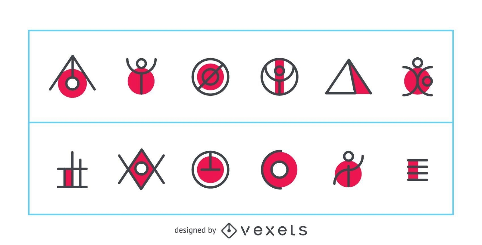 Abstrakter und geometrischer Logo-Vektor