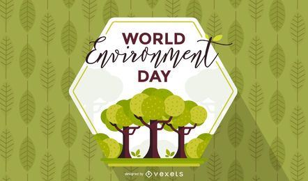World environment day hexagon background World environment day hexagon background