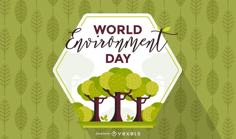 Fondo del hexágono del día mundial del medio ambiente Fondo del hexágono del día mundial del medio ambiente
