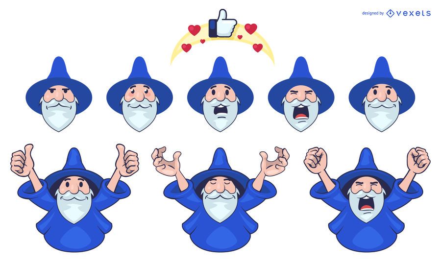 Wizard logo set Wizard logo set