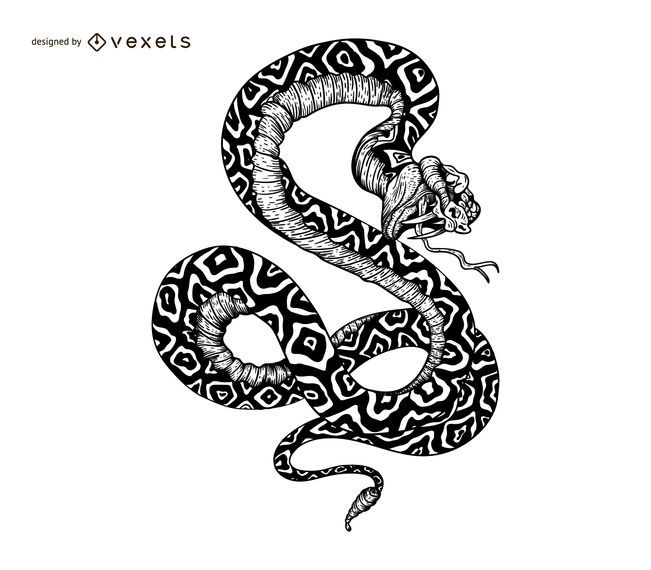 Tatuaje de serpiente ilustración Tatuaje de serpiente ilustración