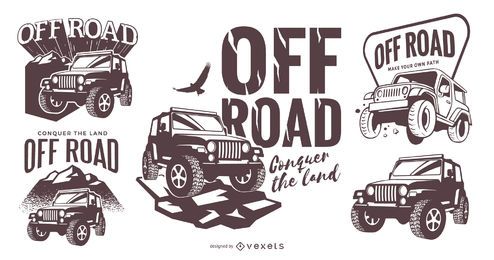 Conjunto de modelo de logotipo off road Conjunto de modelo de logotipo off road