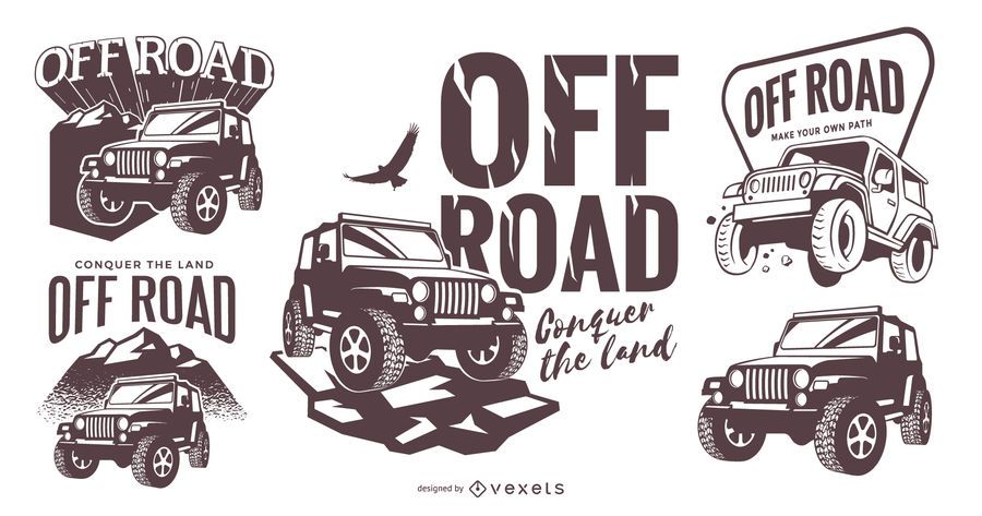 Conjunto de plantillas de logotipo de carretera Conjunto de plantillas de logotipo de carretera