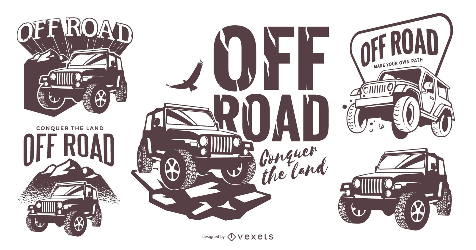 Offroad-Logo-Vorlagen-Set