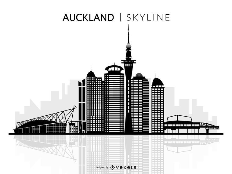Isolated Auckland skyline Isolated Auckland skyline