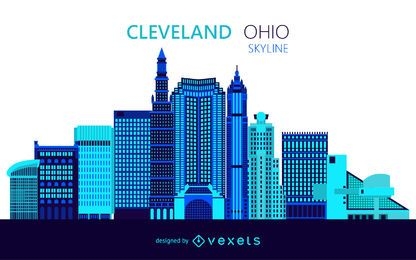 Cleveland skyline illustration