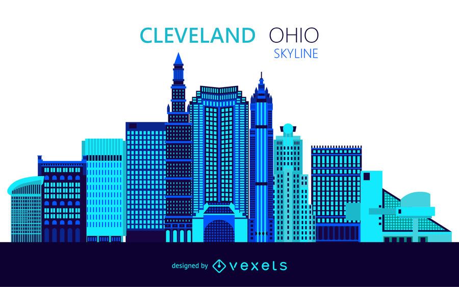 Cleveland skyline illustration Cleveland skyline illustration