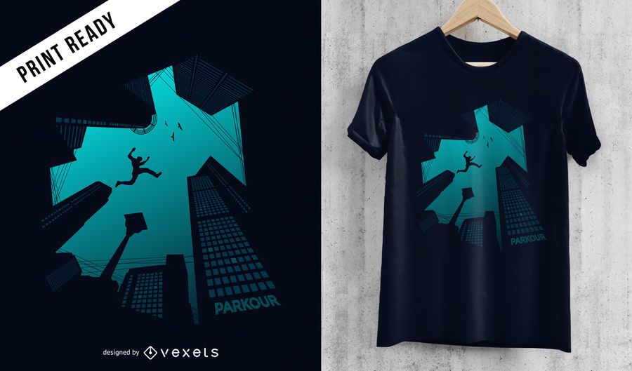 Parkour t-shirt design Parkour t-shirt design