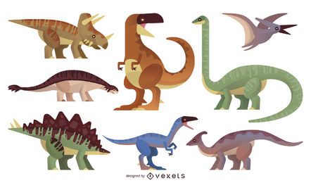 Dinosaur illustration set Dinosaur illustration set