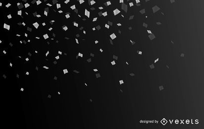 Fondo de confeti blanco y negro