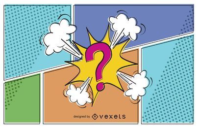 Signo de interrogacion comico Signo de interrogacion comico