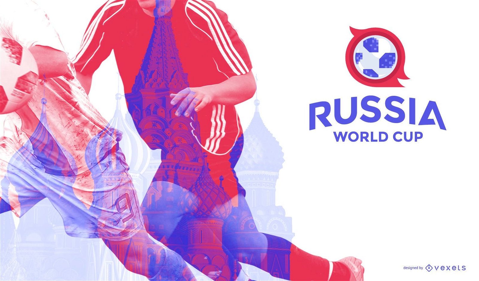 Russland 2018 Fußballhintergrund