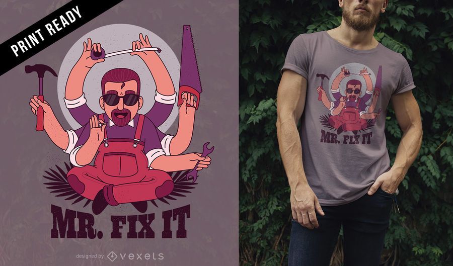 Mr fix it t-shirt design Mr fix it t-shirt design