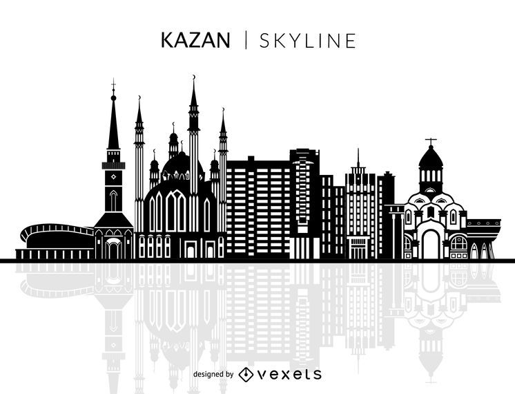 Kazan Silhouette Skyline Kazan Silhouette Skyline