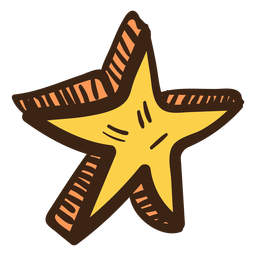 3d star colored doodle PNG Design