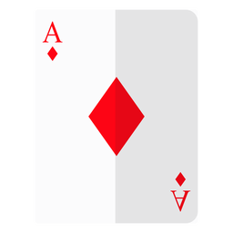 Icono de tarjeta de as de diamantes Diseño PNG